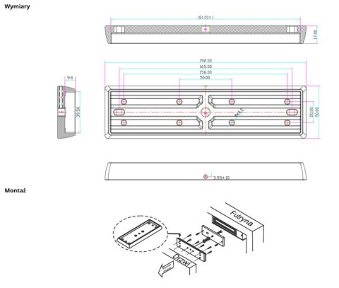 Uchwyt montażowy SCOT do drzwi przeciwpożarowych BK-600I2