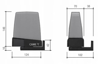 Lampa ostrzegawcza CAME KRX1B1RW BUS/RGB BIAŁA/wielokolorowa (806LA-0050)