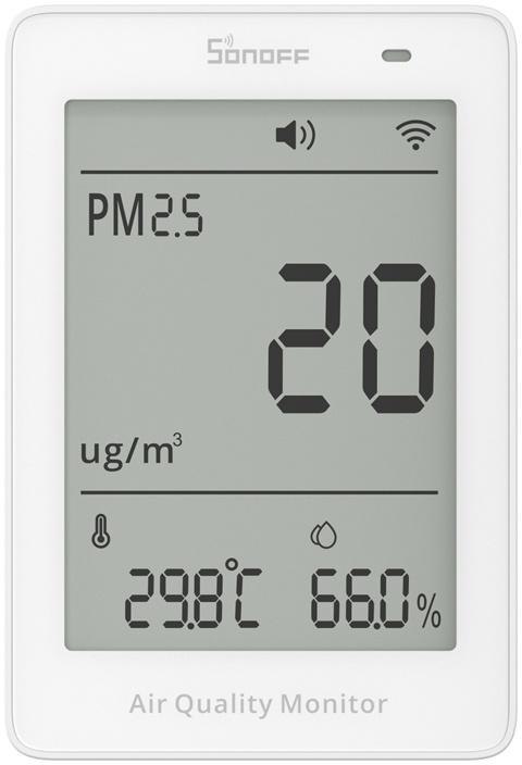 Miernik jakości powietrza WiFi LCD Sonoff AirGuard PM2.5 SAWF-07P