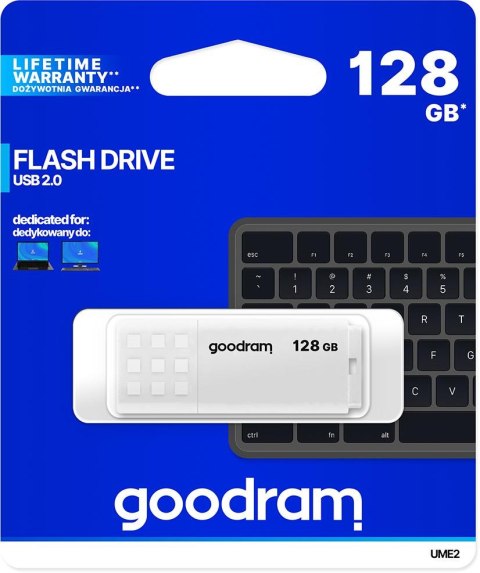 Pendrive Goodram UME2 128GB USB 2.0 Biały