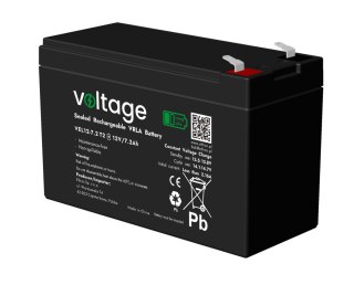 Akumulator AGM Voltage Long Life 12V 7,2Ah VEL12-7.2 T2 (Żywotność 15 lat)