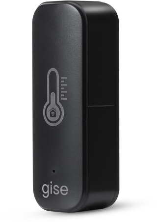 GISE Smart Czujnik temperatury i wilgotności Wi-Fi Czarny | Tuya | GTHS-WF-01-B