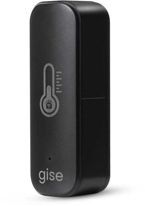 GISE Smart Czujnik temperatury i wilgotności Wi-Fi Czarny | Tuya | GTHS-WF-01-B
