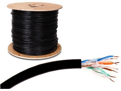 KABEL SKRĘTKA GETFORT PREMIUM CAT.5E U/UTP UV ŻELOWANY 500m