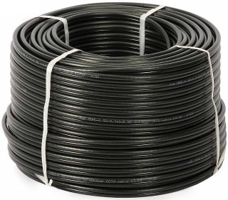 Przewód kabel koncentryczny z zasilaniem do CCTV CZARNY K60+2x0,5mm2 GETFORT 1m