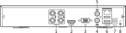 Rejestrator 5w1 Hilook 4 kanałowy 8MP DVR-204U-M1/T