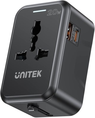 Unitek Ładowarka podróżna EU/US/UK/AUS PD 20W