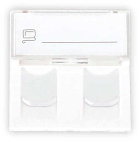 ADAPTER GETFORT 2 MOD 2XRJ45 MOSAIC 45x45mm