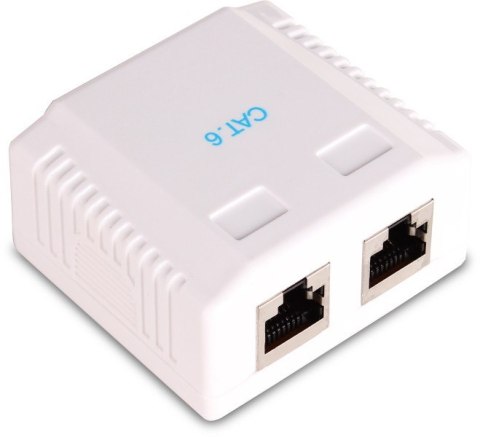 GNIAZDO NATYNKOWE EKRANOWANE GETFORT 2XRJ45 KAT.6