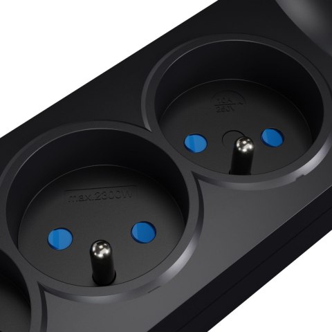 Listwa zasilająca antyprzepięciowa Getfort 5P 1,5m Czarna USB