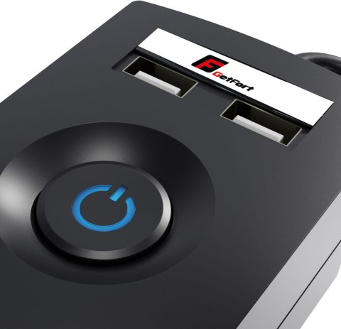 Listwa zasilająca antyprzepięciowa Getfort 5P 3m Czarna USB
