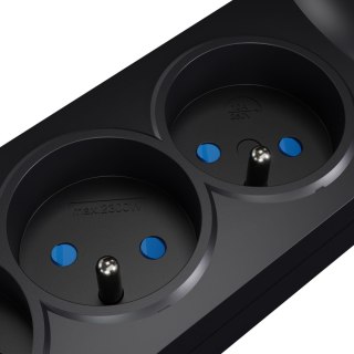 Listwa zasilająca antyprzepięciowa Getfort 5P 5m Czarna USB