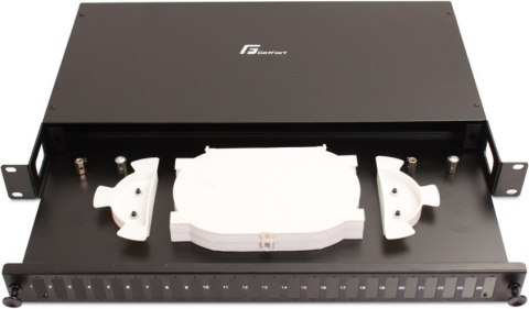 PRZEŁĄCZNICA ŚWIATŁOWODOWA GETFORT 1U 19 Cali 24xSC DUPLEX Z PÓŁKĄ