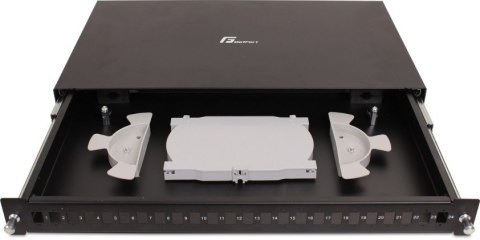 PRZEŁĄCZNICA ŚWIATŁOWODOWA GETFORT 1U 19 Cali 24xSC SIMPLEX Z SZYNAMI