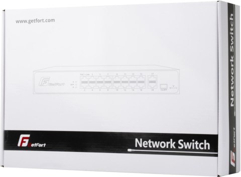SWITCH POE GETFORT 16FE+2GE+1SFP 200W