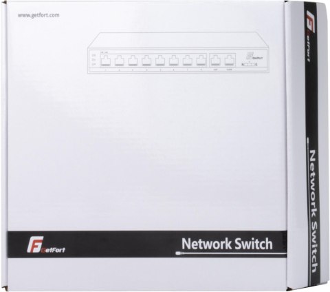 SWITCH POE GETFORT 8FE x POE + 2FE UPLINK 120W POE+