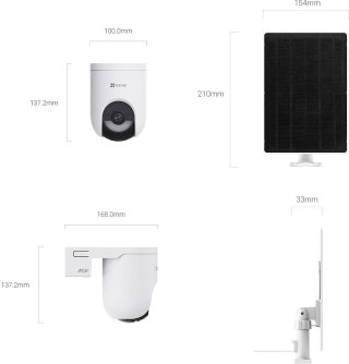 Kamera IP Ezviz HB8 Lite 4G Wi-Fi 4MP z Panelem Solarnym 5W