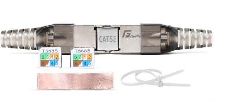 ŁĄCZNIK RJ45 GETFORT CAT.5e modularny beznarzędziowy