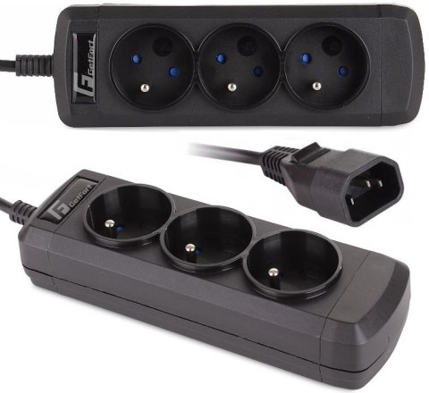 Listwa zasilająca GETFORT UPS C14 / 3 GNIAZDA FR 150cm