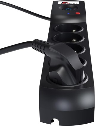 Listwa zasilająca antyprzepięciowa Getfort 5P 1,5m Czarna