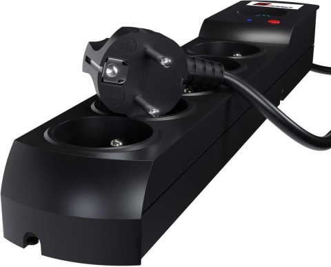 Listwa zasilająca antyprzepięciowa Getfort 5P 5m Czarna