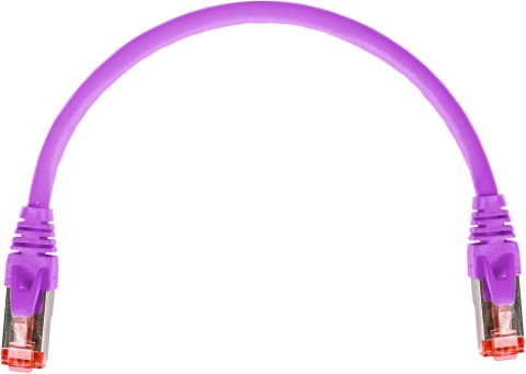 PATCHCORD SKRĘTKA GETFORT CAT.6A S/FTP LSOH 0,25m fioletowy