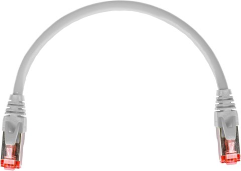 PATCHCORD SKRĘTKA GETFORT CAT.6A S/FTP LSOH 0,25m szary