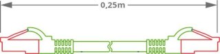 PATCHCORD SKRĘTKA GETFORT CAT.6A S/FTP LSOH 0,25m zielony