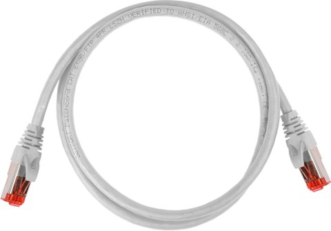 PATCHCORD SKRĘTKA GETFORT CAT.6A S/FTP LSOH 1m szary