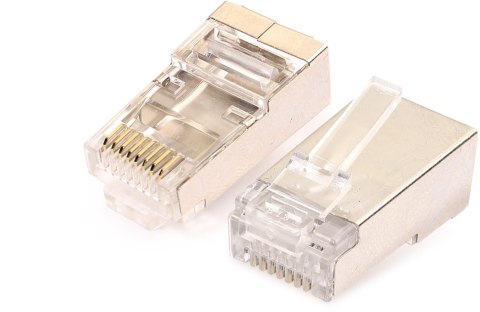 WTYK SIECIOWY GETFORT RJ45 CAT.6 8P8C EKRANOWANY z prowadnicą (100szt)
