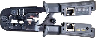 Zaciskacz wtyków Getfort 8P8C/RJ-45,6P6C/RJ-12,6P4C/RJ-11 z wbudowanym testerem
