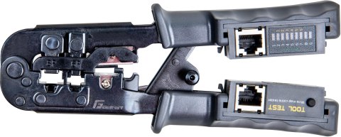 Zaciskacz wtyków Getfort 8P8C/RJ-45,6P6C/RJ-12,6P4C/RJ-11 z wbudowanym testerem