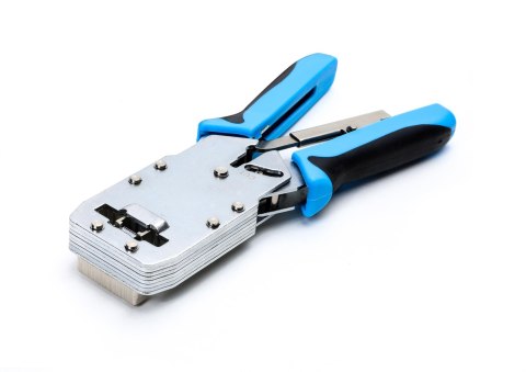 Zaciskacz wtyków Getfort RJ45 8p+6p+4p+AMP kat. 6, kontrola docisku