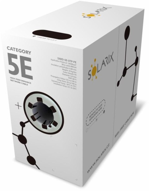 KABEL SKRĘTKA SOLARIX CAT.5E U/UTP UV Fca 305m SXKD-5E-UTP-PE