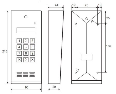 Laskomex CD-2600R audio z czytnikiem kluczy RFID