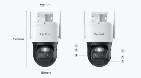 Kamera IP Reolink Trackmix B770 akumulatorowa (4MP+4MP) 8MP Wi-Fi