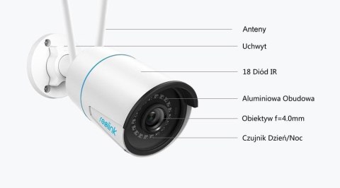Kamera IP WiFi Reolink W320 5Mpix Wi-Fi P2P biała