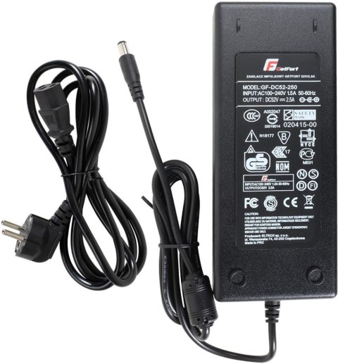 ZASILACZ IMPULSOWY GETFORT 52V/2.5A (130W)