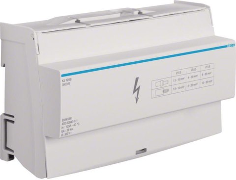 Blok rozdzielczy 4-polowy In=125 A Hager KJ125B
