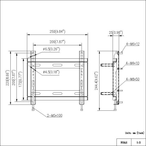 Uchwyt TV Hikvision DP-D501940-1X1-Q1-NW-Q0.1-TY/V200