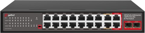 SWITCH POE GETFORT 16FE+2GE+2SFP 240W