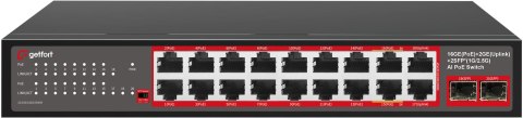 SWITCH POE GETFORT 16GE+2GE+2SFP 240W