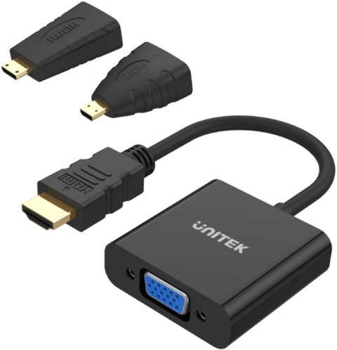 Unitek Y-6355 adapter Micro/Mini HDMI do VGA+audio