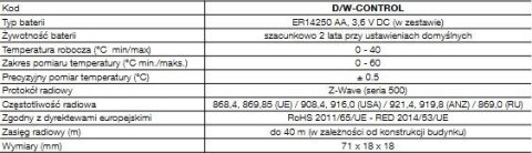 Czujnik otwarcia drzwi i okien brązowy NICE FGDW-002-7 EU Door/Window-control