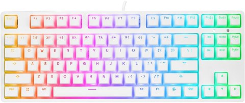 Klawiatura przewodowa Rampage TKL GHOST biały