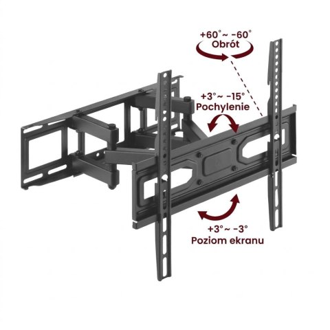Uchwyt TV Getfort LED/LCD 32-75 cali 40kg Vesa 400x400 Full-Motion