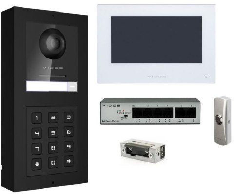 ZESTAW WIDEODOMOFON VIDOS ONE + PRZYCISK + ELEKTROZACZEP ZESTAW WIDEODOMOFON VIDOS ONE + PRZYCISK + ELEKTROZACZEP