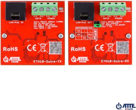 Zestaw konwerterów ATTE ETH10-2wire-SET Zestaw konwerterów ATTE ETH10-2wire-SET
