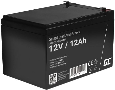 AKUMULATOR AGM Green Cell VRLA 12V 12Ah AKUMULATOR AGM Green Cell VRLA 12V 12Ah