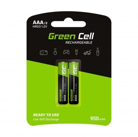 AKUMULATORKI Green Cell 2x AAA HR03 950mAh GR07 AKUMULATORKI Green Cell 2x AAA HR03 950mAh GR07